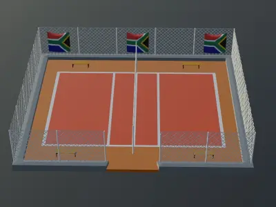 Volleyball Stadium - South Africa Low-poly 3D model