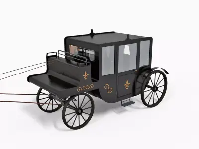 Carriage - Dracula   Low-poly 3D model