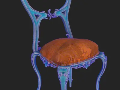 vintage chair 2 Low-poly 3D model