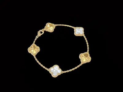 Vintage Bracelet Flower Diamond Cutted Flower 10mm 3D print model