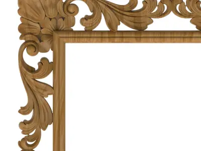 Carved picture frame STL 3D model 78