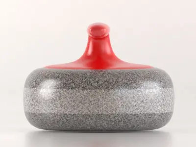 Curling stone 3D model