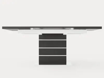 Macahan Extensionable Dining Table 140 Cm Low-poly 3D model