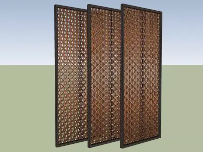 fin wall decorative partition 3D model