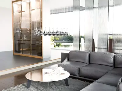  Modern Living Room Kitchen blender  Low-poly 3D model