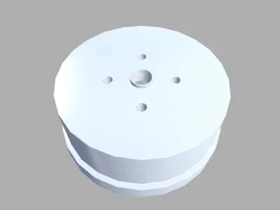 Brake Drum Low-poly 3D model