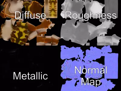 Vivid Gecko model pack Low-poly 3D model