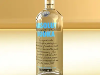 Absolut Vodka Bottle 3D model