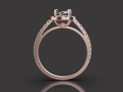 Wedding Diamond  ring 0084 3D print model