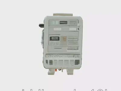 Cybernetic Energy Control System with Efficiency Recommendations Low-poly 3D model