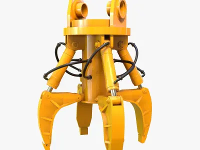 Mechanical Arm PBR Riged Low-poly 3D model