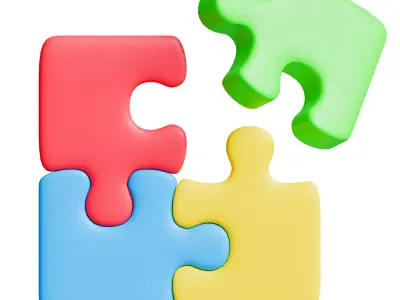 Jigsaw Toy Low-poly 3D model