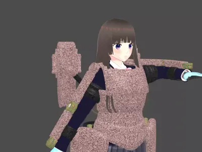 Vroid ExoSuit with Jetpack  Free low-poly 3D model