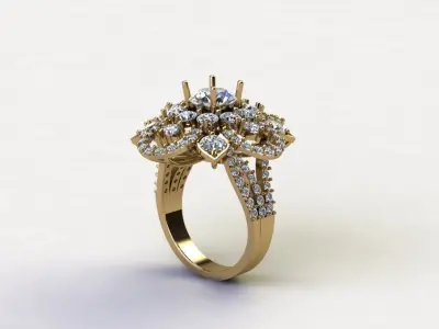 Pop Star Popular model women ring R87 3D model