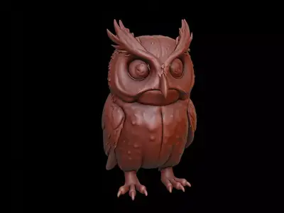 Owl Animal Sculpture 3D print model buy