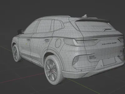 BYD Song Plus DM 2021  low poly 3D model