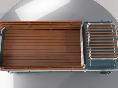 Volkswagen T2 Combi - Kombi 1970 pick-up 3D model