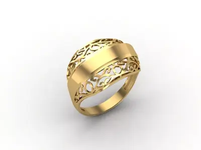 Plain Ring Women Ready STL 3DM Models Womens Rings 3D models 3D print model 49