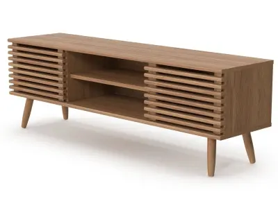 Wooden Sideboard v4 Low-poly 3D model