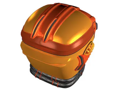 Futuristic Helmet 3D model 3D model