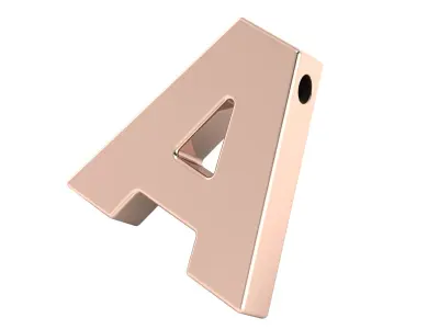 Pendant Letter A 3D print model