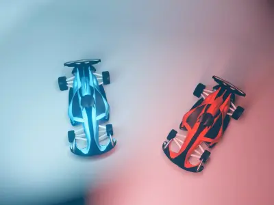 sports car Formula1 Low-poly 3D model
