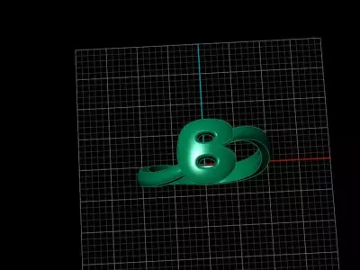 B alphabet baypass ring 3D print model