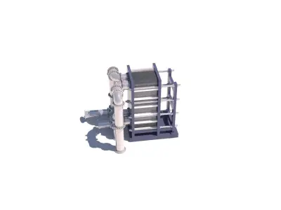 Refinery Plate Heat exchanger 04 3D model