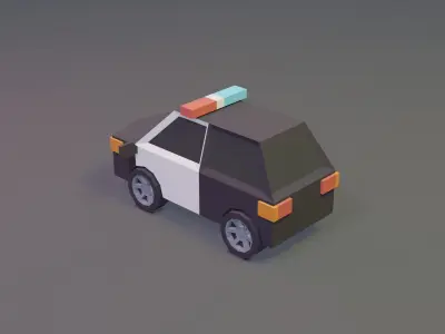 Police Vehicle Low-poly 3D model