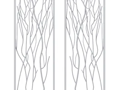 George oliver 2 piece metal branch wall decor 3D model