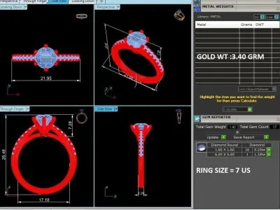 Solitaire ring model 3D print model shop