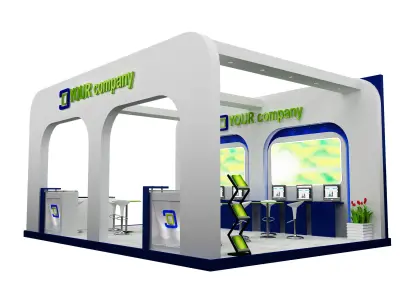Booth Exhibition Stand a518 3D model