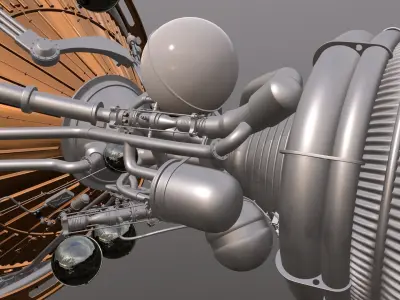 Rocket Engine 02 3D model