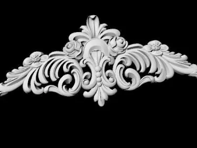 Central decor ornament for furniture 3D model 887