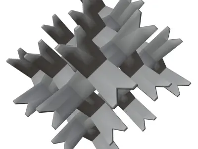 Wooden decoration stand HG2 3D model