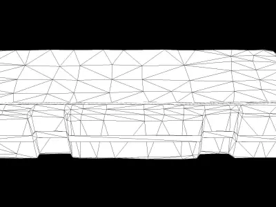 Large Concrete Barricade PBR Low-poly 3D model