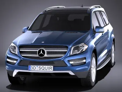 Mercedes-Benz GL-Class 2014 VRAY 3D model