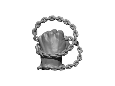 chain hand man 3D print model