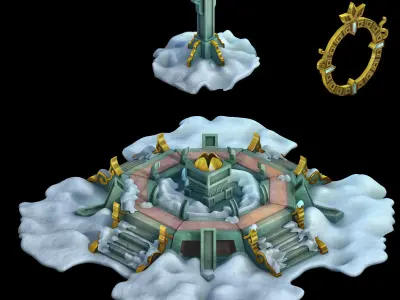 Game Mine BOSS - EntranceGame Kunlun Mountains - Altar 03 3D model