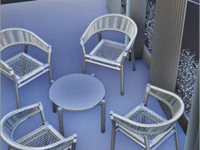 Backyard swimming pool 1 Low-poly 3D model