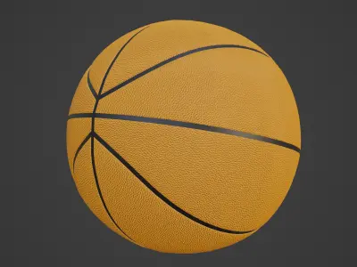 Basketball Ball Leather 4K 01 3D model