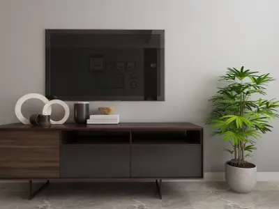 Living and Dining Room Combo Design 3D model