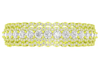 7305 luxury korean diamond women fashion band bangle 3D print model