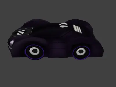 Low poly Sci-fi Race Car Low-poly 3D model