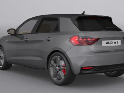 Audi A1 Sportback 2018 Low-poly 3D model