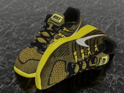 NIKE LUNAR TEMPO 2 3D SHOES - YELLOW Low-poly 3D model