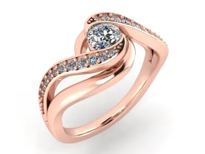  Golden ring 3D model