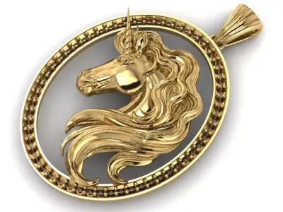 HORSE pendant 3D print model
