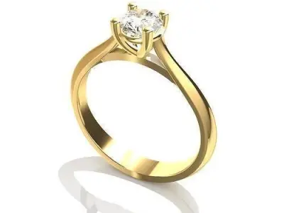  Round Engagement Ring  Engagement Rings  Gold Promise Ring 3D print model