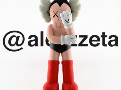 Kaws Astroboy Textured Low-poly 3D model